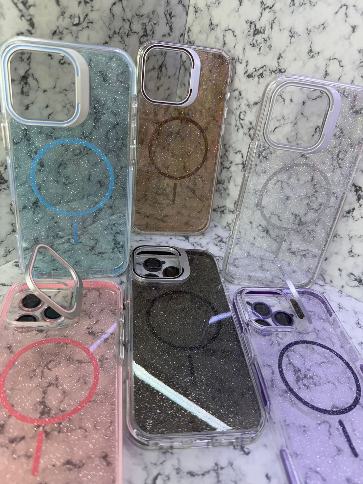 Funda iPhone Glitter Transparente